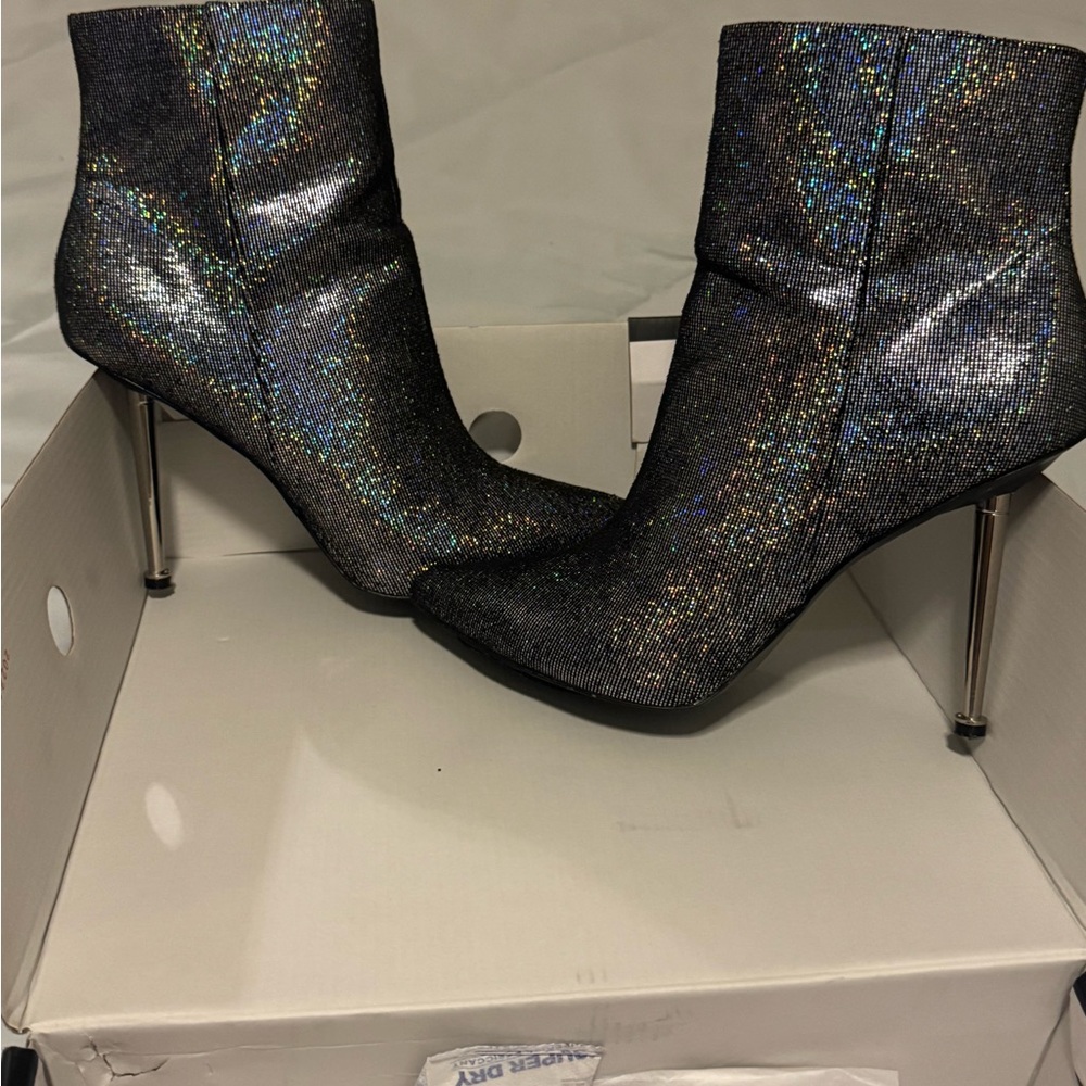 Nine West Glistening Metal Heeled Boots